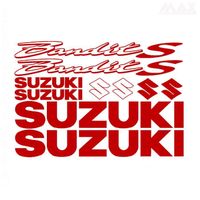 10 sticker Bandit – ROUGE FONCE – sticker SUZUKI Bandit S GSXF 600 900 1200 - SUZ406