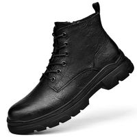 Chaussures Martin Boots pour hommes - Confortable et Respirant - Noir