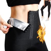 Pantalon de Sudation Amincissant Ventre et Taille Haute pour Femme - Noir - Fitness - Tailles M/L/XL
