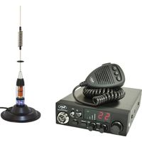 Pack Radio CB PNI Escort HP 8024 ASQ,12-24 V 40 canaux 4 W + CB ML70 Antenne avec Aimant
