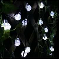 Guirlande lumineuse 20 LEDs Solaire 2 Modes pour décorer l'extérieur, votre arbres, votre jardin ou égayer les fêtes et le mariage 