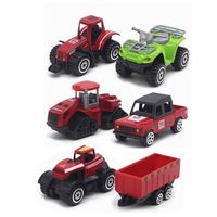 Ensemble de jouets de véhicule d'ingénierie de Construction, paquet de 6 voitures jouets de véhicule de réservoir d'agriculteur en