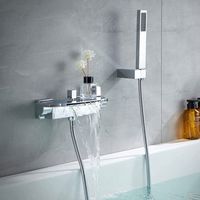 Robinets De Baignoire Chrome Bain Douche Ensemble Cascade Baignoire Mitigeur Double Controle Robinet De Douche Mural 88422884 Robinets De Baignoire Chrome Bain Douche Ensemble Cascade Baignoire Mitigeur Double Controle Robinet De Douche Mural 88422884