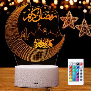 VEILLEUSE BÉBÉ Jaune 3D Lampe LED Ramadan Veilleuse, LED Lumières