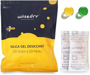 DÉSHUMIDIFICATEUR 50 Gram 10Packs Sachets de Gel de silice Sachets dshydratants Paquets Micro-Ondes Ractivation Rapide avec Perles
