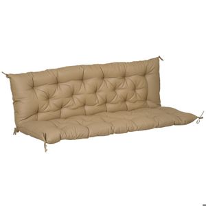 Coussin Rehausseur Canapé 3 Places HOMESCAPES - Mousse Orthopédique | Housse Coton Déhoussable | Beige 150x50cm