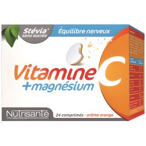 COMPLEMENTS ALIMENTAIRES - VITALITE Nutrisanté Vitamine C + Magnésium 24 comprimés à croquer