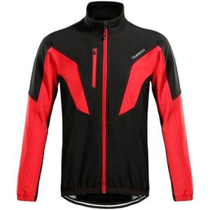 Homme Cyclisme Hiver Vent Veste Thermique Polaire Coupe-vent à manches longues Manteau