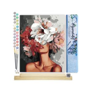 Peinture Au Numéro Adulte Gutluz 40x50cm - Motif Paysage Floral Japonais