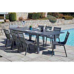 Imagin Salon De Jardin Alu Moderne 8 Chaises Guethary Table