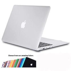 Coque Rigide En Cuir Synthétique Beige Pour MacBook Air A1369 / A1466