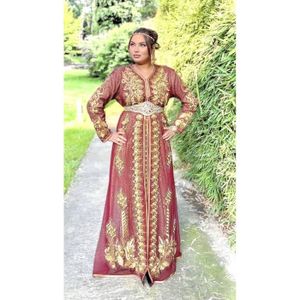 DJELLABA – CAFTAN – TAKCHITA Tackhita caftan robe oriental grande taille Rouge rimka farasha robe dubai mariage fiançailles