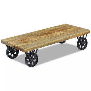 Zespoke Design Retro Noyer Ray/é et Le Caf/é Cerceau Noir Table//Meuble TV Diff/érentes Tailles