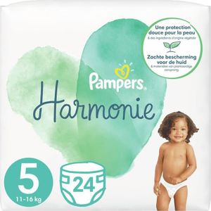COUCHE LOT DE 2 - PAMPERS Harmonie - Couches taille 5 (11 kg+) - 24 couches