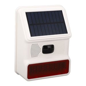 ALARME FACTICE Fangming-alarme lumineuse de sécurité solaire Alarme Solaire sans Fil IP65, 1A DC5V 433MHz 100dB Sound Light outillage factice