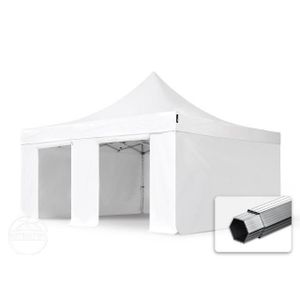 TONNELLE - BARNUM Tente pliante - TOOLPORT - 5x5 m - Alu, PVC 620g/m
