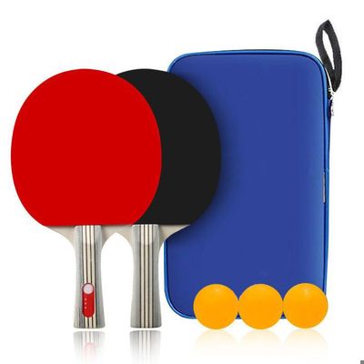 Diompirux Set Tennis De Table – 2 Raquettes Pro + 3 Balles + Sac – Pour Débutants Et Confirmés, Entraînement Et Compétition