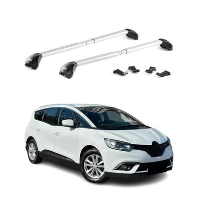 Barres De Toit Aluminium OMAC Pour Renault Talisman Grandtour 2016-2022 - 2 Pièces, 100kg Charge - Argent, Livraison Neuve