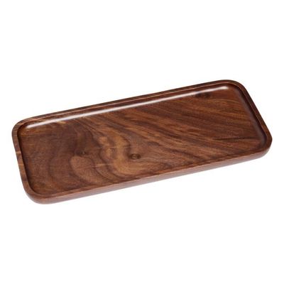Plateau de Service Bois: Rectangulaire Etroit Decoratif Cafe Bougeoirs