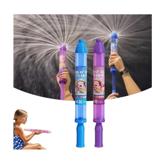 MUNSKT Lot de 4 Pistolets à Eau pour Enfants, Pistolet à Eau pour Feux d'artifice, Firework Water Gun, pour Jeu De Piscine De Plage Extérieur, Cadeau pour Filles garçons