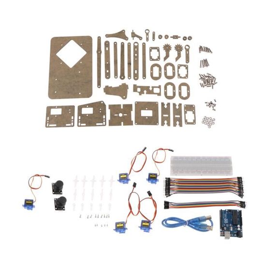 Kit Bras Mécanique 6DOF Avec Pince - 6 Servomoteurs Métal - Pour Projets éducatifs, Robots Personnels, Arduino - 5