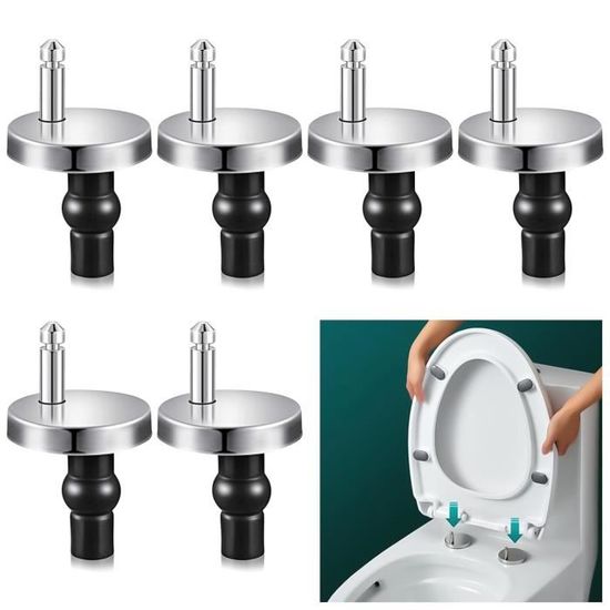 2 Vis En Acier Inoxydable Pour Abattant WC - Kit De Fixation Universel, Remplacement Facile, Dimensions 8 X 4,5 Cm
