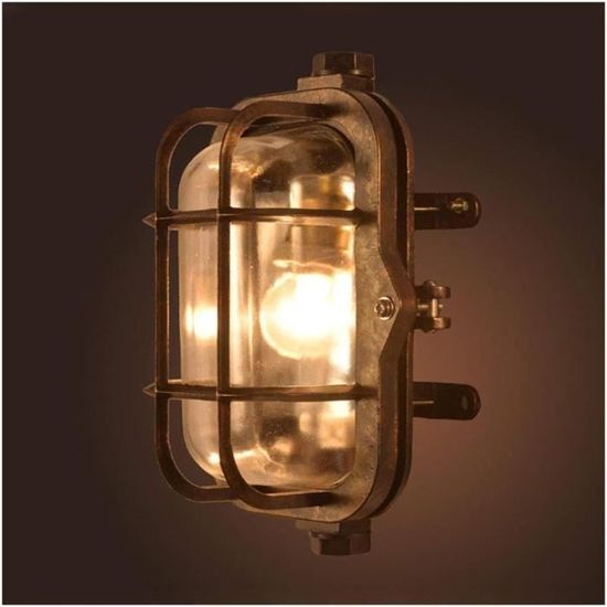 Lot De 10 Appliques Murales Industrielles Ajmera Marine - Aluminium Et Verre, Reconditionnées