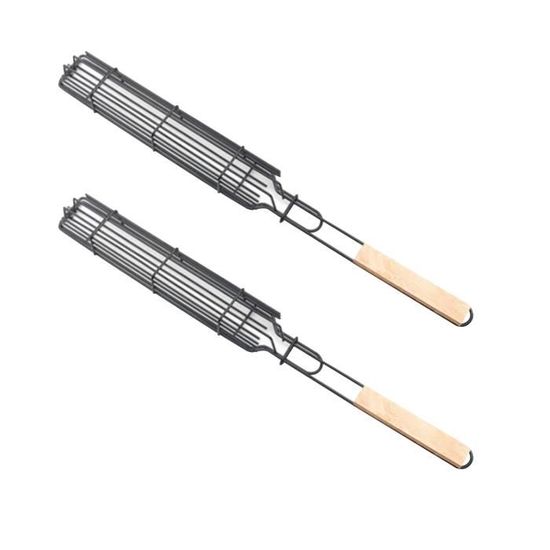Lot De 2 Supports à Saucisses En Acier Inoxydable - Accessoire Barbecue Original En Forme Humaine