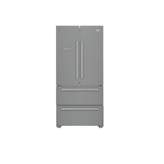 Frigo Américain Beko GNE6039XPN – Gris, 2 Portes 2 Tiroirs, Neuf Avec Défauts Esthétiques