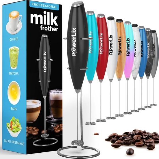 Mousseur à Lait Électrique Bloom Nutrition - Acier Inoxydable Et Vert - Idéal Cappuccino