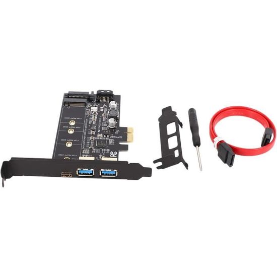 Riser convertisseur M2 (M.2 M Key) vers PCIe 3 ports - mPCIe vers PCIe