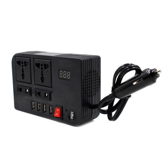 Convertisseur Onduleur Métal 150W 12V 220V à 240V Chargeur Allume