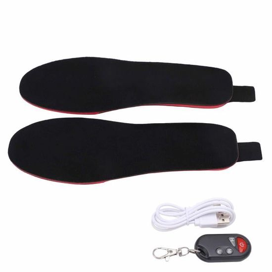 Semelles Chauffantes Rechargeables USB - Pour Hommes Et Femmes - Lavables - Chaleur Douce 40-50°C - Idéales Randonnée Travail Extérieur