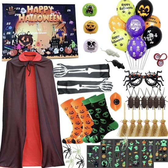 Calendrier De L'Avent Halloween 2025 - 31 Figurines Horreur - Compte à Rebours Effrayant - Décoration