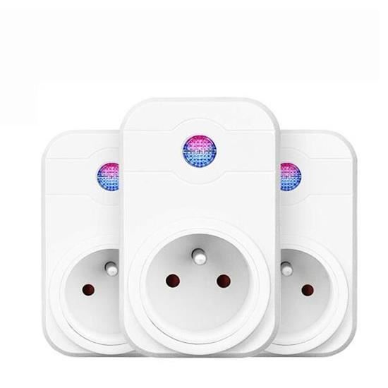 Intelligente PriseWiFi,Prise Connectée Intelligente WiFi Prise Compatible avec Android iOS Alexa Prises Télécommandées Prise Courant Intelligente Prise de Courant Mise en Veille Programmable Smart 