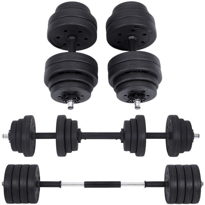 Kit haltères musculation poids ajustable 16 disques 12_0000632