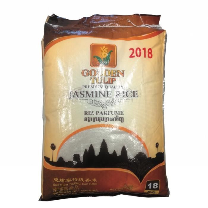 Riz Thai parfumé au Jasmin de qualité premium - Marque Golden Tulip - Cambodge (5, 10 ou 18KG) - 18KG