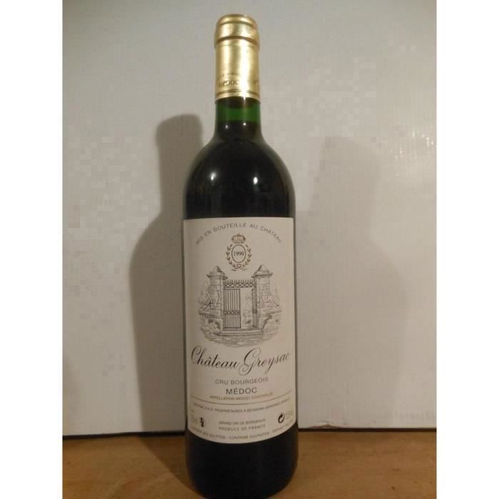 médoc château greysac cru bourgeois rouge 1990 - bordeaux france