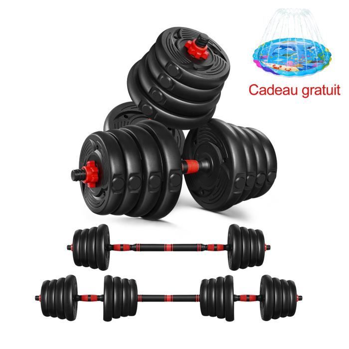 2en1 ensemble d'haltères réglables haltères exercice équipement de Fitness fournitures de sport-30kg