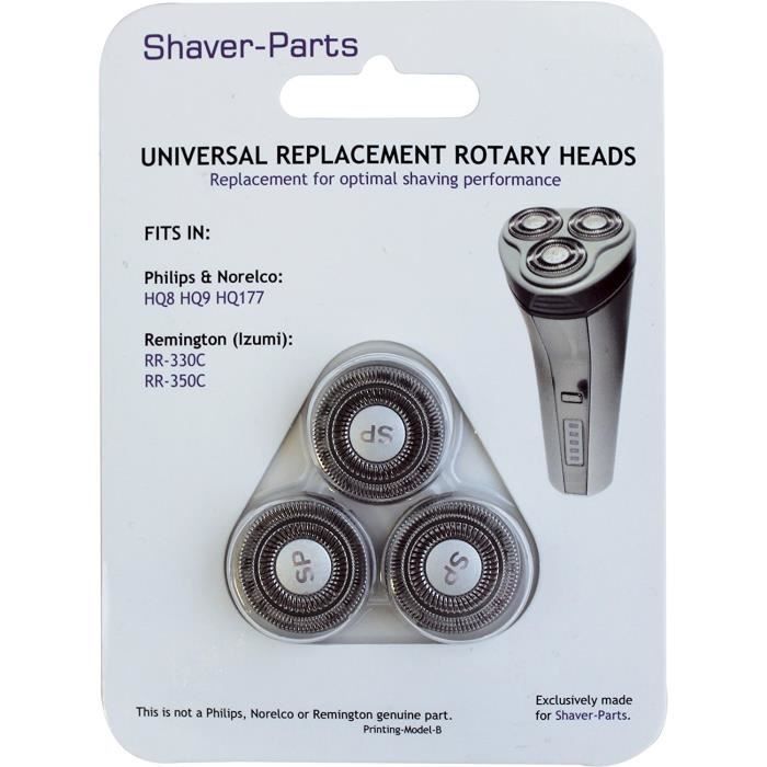 Shaver-Parts: suitable for Philips & Remington HQ8 HQ9 HQ177 Têtes de rasage pour rasoirs Philips-Norelco: High-tech
