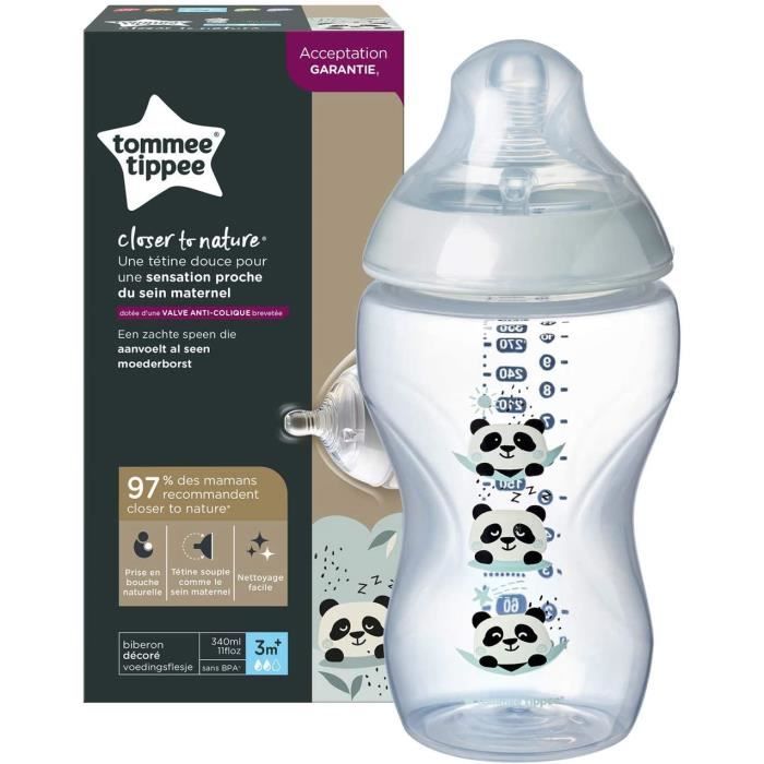 Tommee Tippee Closer To Nature Biberon Déco Fille 340ml