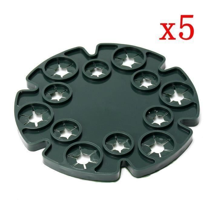 5X Support de Plaque de Bambou Jardin de plantes Diamètre 13,5cm Ve27896