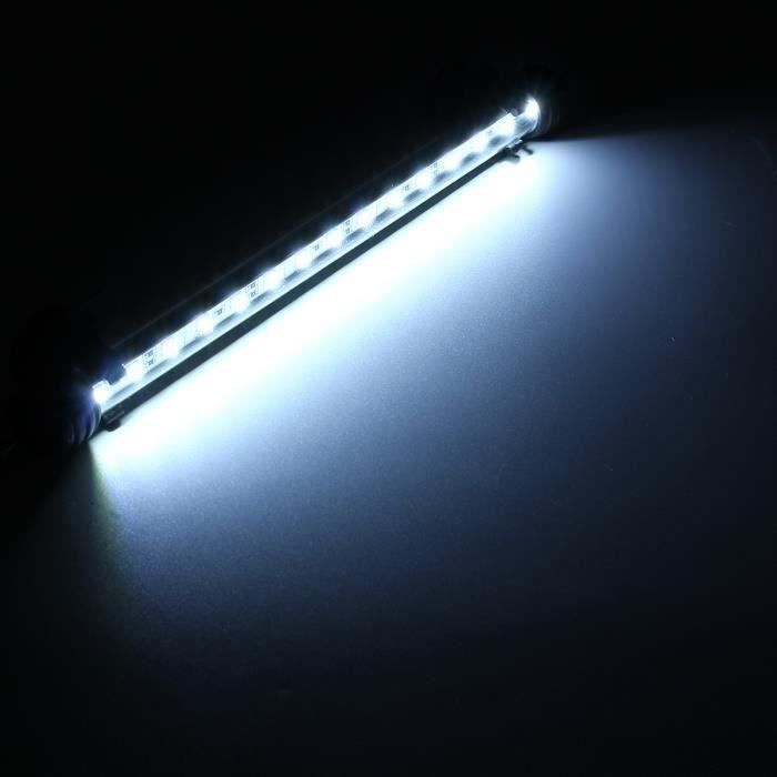 U 28CM 15 LED Lampe éclairage pour aquarium imperméable à l'eau Blanc Ve94536
