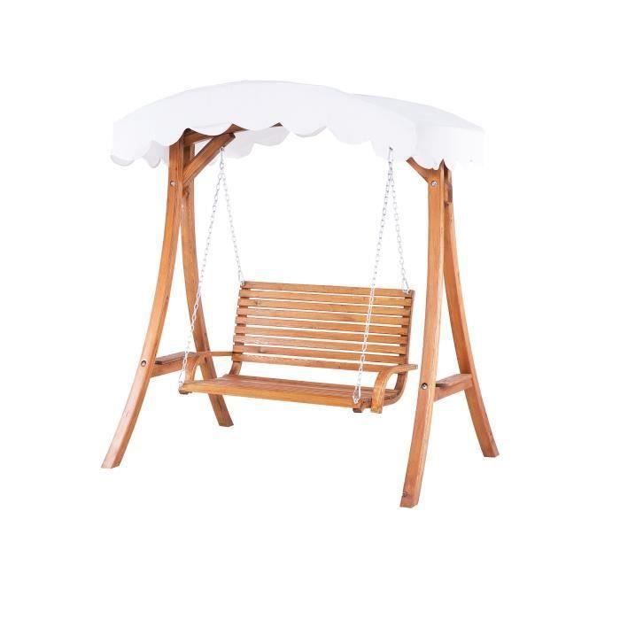 Ballancelle de jardin avec structure en bois - Andria.