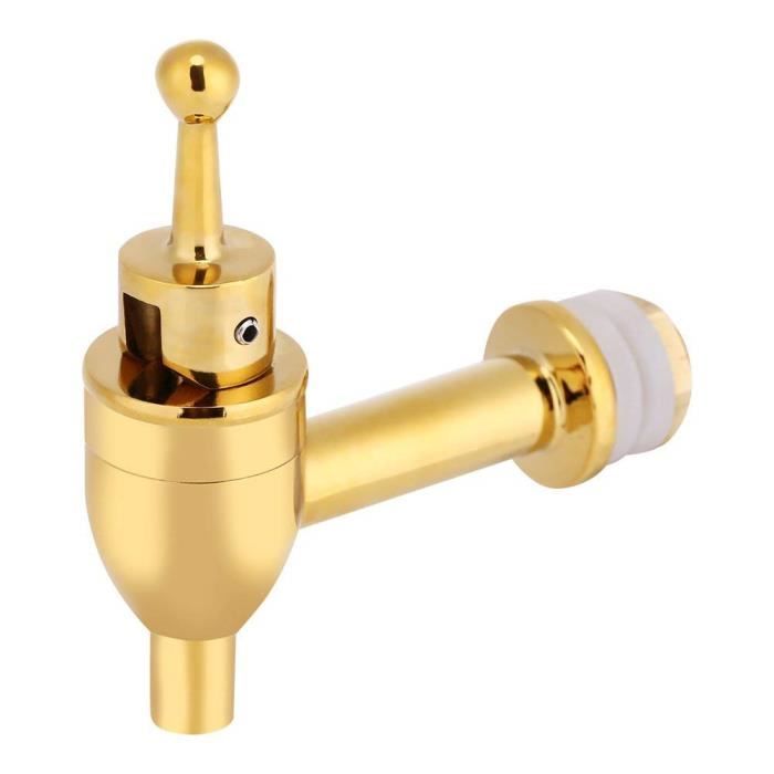 Robinet Distributeur de Boissons Remplacement de Tonneau en Alliage Cuivre pour Fontaine à Eau Bière Vin Jus, Or