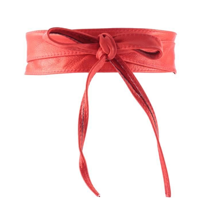 CE135821I-OE-Gia - Ceinture Cuir Femme à Nouer - histoireDaccessoires