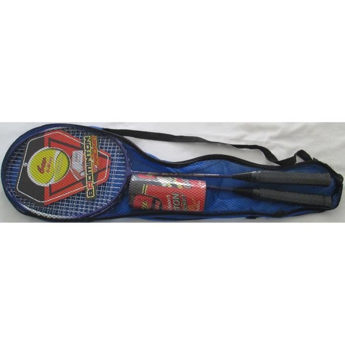 Lot de 2 raquettes de badminton avec volant et housse de rangement