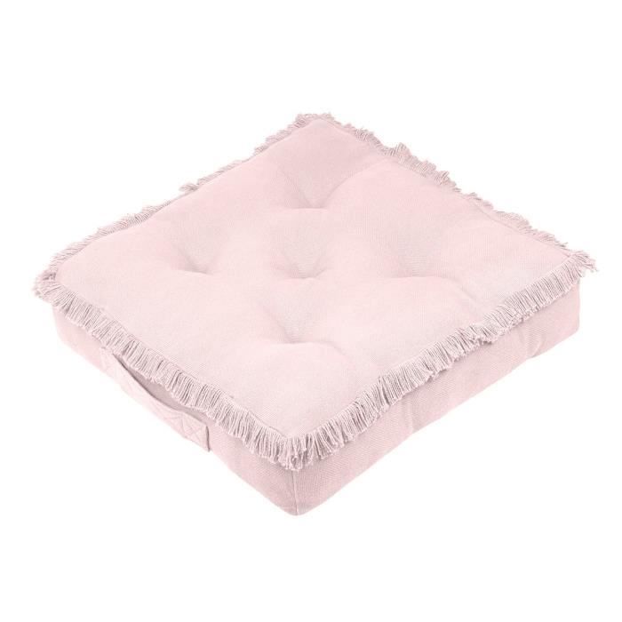 Coussin de sol 45x45 cm Prague rose coton 45 X 45 Rose