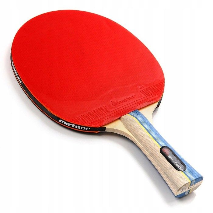 Raquette De Tennis De Table - meteor Sirocco - Ping Pong - pour amateurs et demi professionnels - Rouge Noir - 2 étoiles