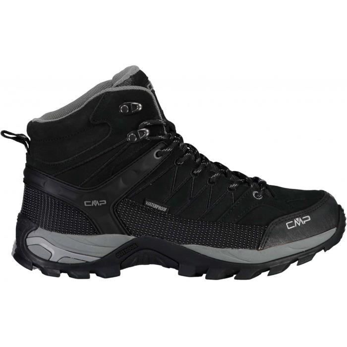 CMP - Rigel Mid Wp Hommes chaussures de randonnée (noir/gris) - 41